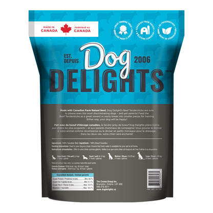 Beef Tendersticks - Beef Liver Dog Treats Bag Back  | Dog Delights